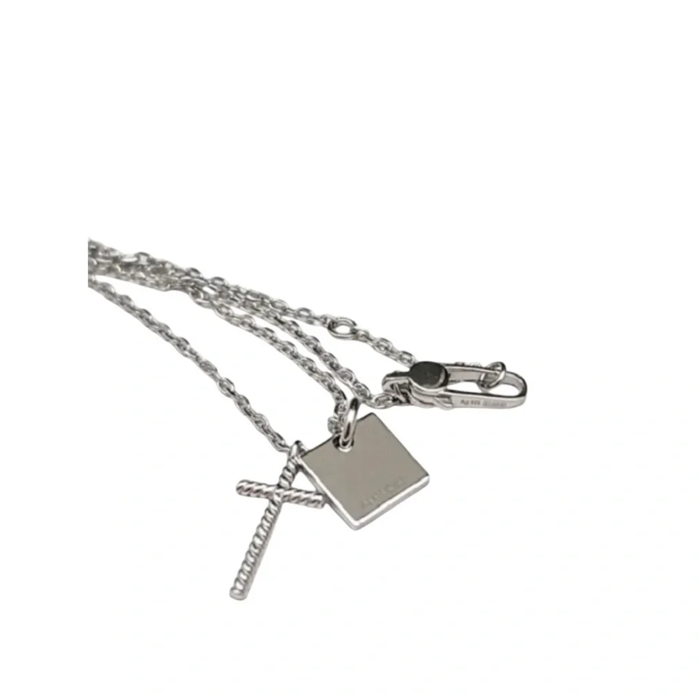 Gucci Sterling Silver Cross & Logo Tag Pendant Necklace - Box Included - Picture 9 of 9